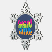 Pickleball Grote breinen knipperen als hetzelfde Tin Sneeuwvlok Ornament (Rechts)