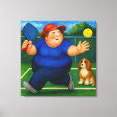 Pickleball - Grote Ingepakte Canvas Kunstprint Afdruk (Voorkant)