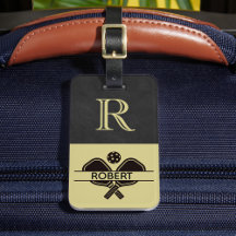 Pickleball Guy Aangepaste Monogram Initiaal Naam