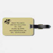 Pickleball Guy Aangepaste Monogram Initiaal Naam Bagagelabel (Achterkant horizontaal)