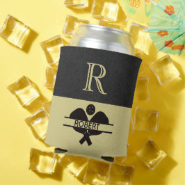 Pickleball Guy Aangepaste Monogram Initiaal Naam Blikjeskoeler