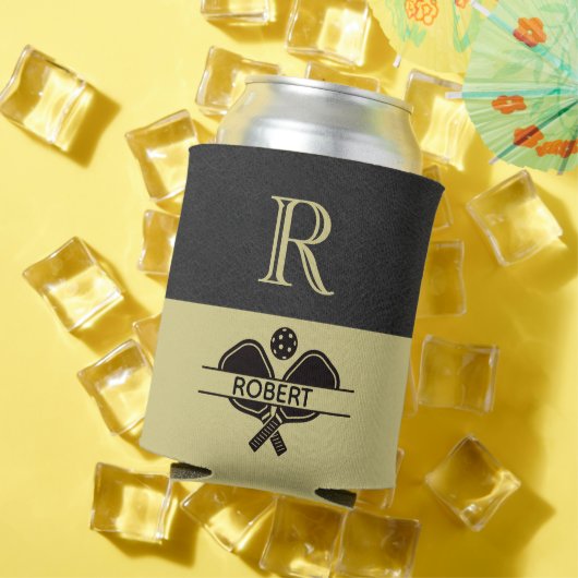 Pickleball Guy Aangepaste Monogram Initiaal Naam Blikjeskoeler (Insitu Zomer)