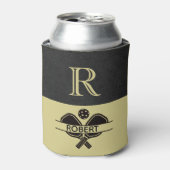 Pickleball Guy Aangepaste Monogram Initiaal Naam Blikjeskoeler (Blikje Voorkant)