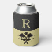 Pickleball Guy Aangepaste Monogram Initiaal Naam Blikjeskoeler (Blikje Achterkant)