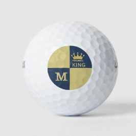Pickleball Guy Golfer King Monogram Initiaal Name Golfballen