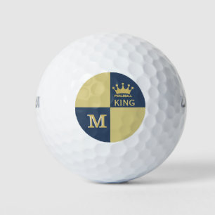 Pickleball Guy Golfer King Monogram Initiaal Name Golfballen