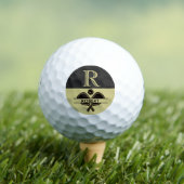 Pickleball Guy Golfer Monogram Initiaal Name Golfballen (Insitu Shirt)