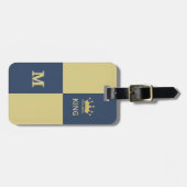 Pickleball Guy King Monogram Initiaal Name Bagagelabel (Voorkant horizontaal)