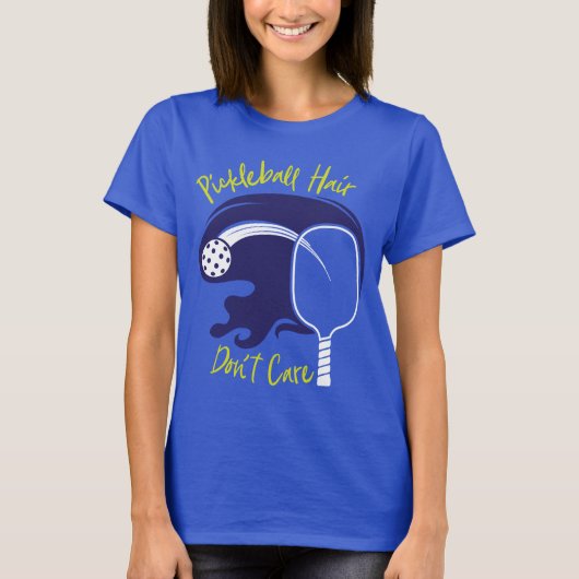 Pickleball Hair Maakt niet uit T-Shirt (Voorkant)