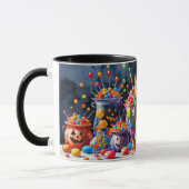 Pickleball Halloween feest voor kattenliefhebbers Mok (Links)