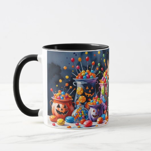 Pickleball Halloween feest voor kattenliefhebbers Mok (Links)