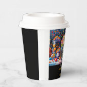 Pickleball Halloween feest voor kattenliefhebbers Papieren Bekers (Rechts)