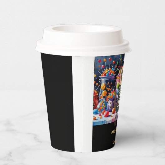 Pickleball Halloween feest voor kattenliefhebbers Papieren Bekers (Rechts)