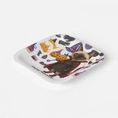 Pickleball Halloween feest voor kattenliefhebbers Papieren Bordje (Gebogen)