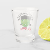 Pickleball Halloween - FrankenPickle - Het is live Shot Glas (Achterkant)