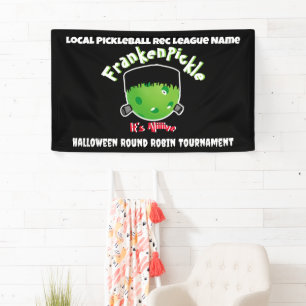 Pickleball Halloween - FrankenPickle - Het is live Spandoek