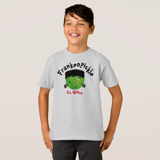 Pickleball Halloween - FrankenPickle - Het is live T-shirt (Voorkant volledig)