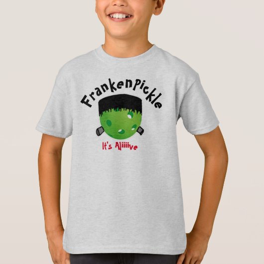 Pickleball Halloween - FrankenPickle - Het is live T-shirt (Voorkant)