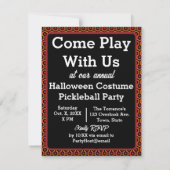 Pickleball Halloween Kostuum Party Horror Twins Kaart (Achterkant)