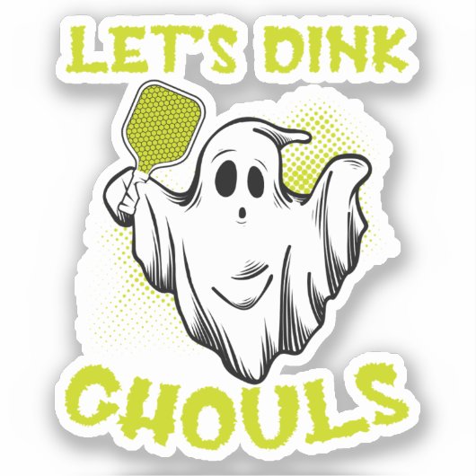 Pickleball Halloween Kostuum Pickleball Lover Tric Sticker (Voorkant)
