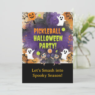 Pickleball Halloween Party Kaart