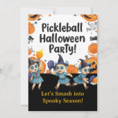 Pickleball Halloween Party Kaart (Voorkant)