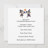 Pickleball Halloween Party Kaart (Achterkant)