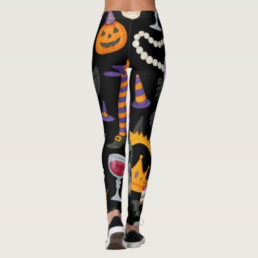 Pickleball Halloween Party Leggings (Achterkant)