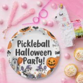 Pickleball Halloween Party met peddel en bal Papieren Bordje (Feest)