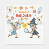 Pickleball Halloween Party met peddel en bal Servet (Voorkant)