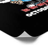 Pickleball Halloween Party Ronde Robin Vampire Poster (Hoek)