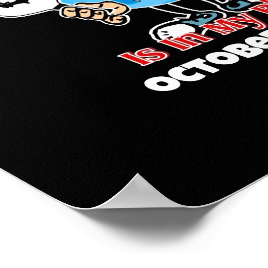 Pickleball Halloween Party Ronde Robin Vampire Poster (Hoek)