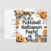 Pickleball Halloween Party Save The Date (Voorkant / Achterkant)