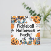 Pickleball Halloween Party Save The Date (Staand voorkant)