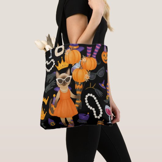 Pickleball Halloween Party Tote Bag (Dichtbij)