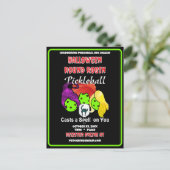Pickleball Halloween Party Witches Casts A Spell Uitnodiging Briefkaart (Staand voorkant)