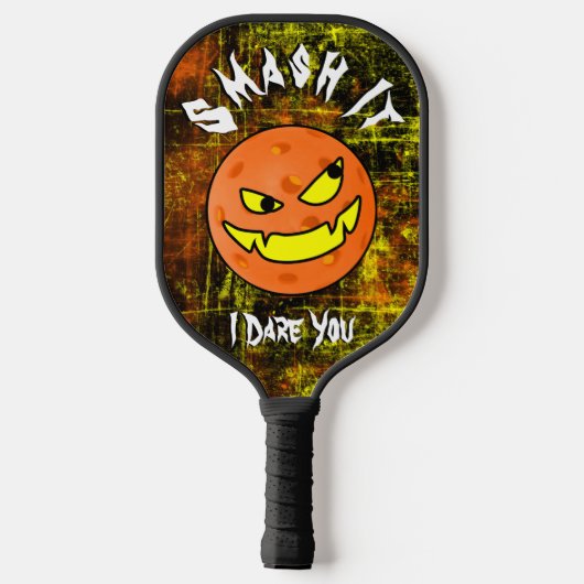 Pickleball Halloween pompoen smash het Pickleball Paddle (Achterkant)