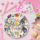 Pickleball Halloween thema voor het feest Papieren Bordje (Feest)