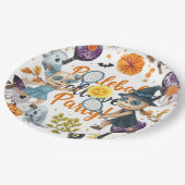 Pickleball Halloween thema voor het feest Papieren Bordje (Gekanteld)