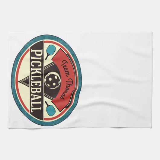 Pickleball-handdoek - ontwerp theedoek (Horizontaal)