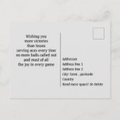 Pickleball Happy Birthday Black  Kaart (Achterkant)