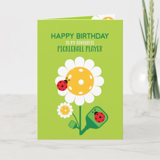 Pickleball Happy Birthday  Card Kaart (Voorkant)