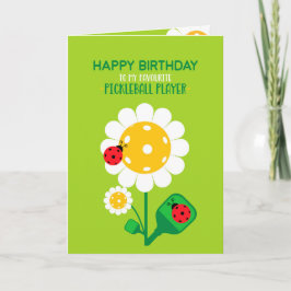 Pickleball Happy Birthday  Card Kaart