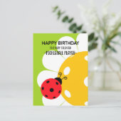 Pickleball Happy Birthday Cute Green  Briefkaart (Staand voorkant)