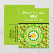 Pickleball Happy Birthday Cute  Kaart (Voorkant / Achterkant)