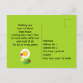 Pickleball Happy Birthday Cute  Kaart (Achterkant)