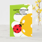 Pickleball Happy Birthday  Kaart (Gele Bloem)