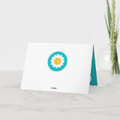 Pickleball Happy Birthday Turquoise  Kaart (Achterkant)