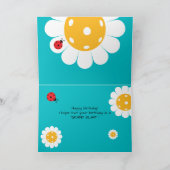 Pickleball Happy Birthday Turquoise  Kaart (Binnen)