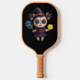 Pickleball Happy Halloween met bal overal Paddle